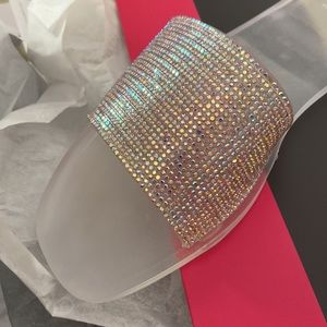 Jaquell Crystal Slide Sandal, Clear Jelly 
VINCE CAMUTO